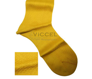 VICCEL / CELCHUK Socks Fish Skin Textured Canary Yellow