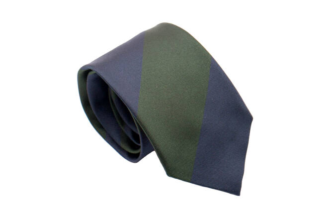 PATINE Tie Silk Stripe Vert Fonce / Bleu Petrol