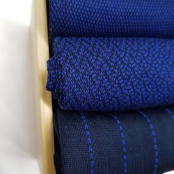 granatowe niebieskie luksusowe podkolanówki męskie bawelniane Viccel knee socks navy blue royal blue