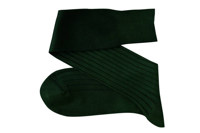VICCEL / CELCHUK Knee Socks Solid Clemetsen Green Cotton 