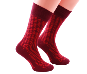 PATINE Socks PAPE04 Bordeaux / Red - Skarpety klasyczne