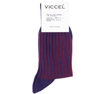 VICCEL / CELCHUK Socks Shadow Stripe Purple / Red