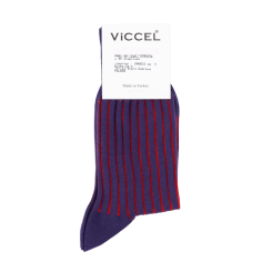 VICCEL / CELCHUK Socks Shadow Stripe Purple / Red