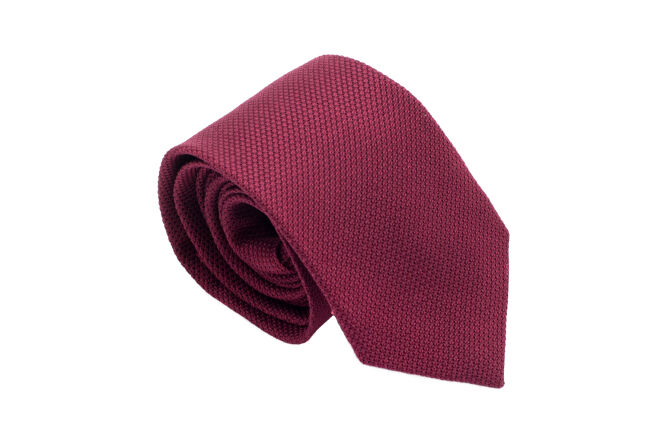 PATINE Tie Grenadine Fina Rouge Hermes 12