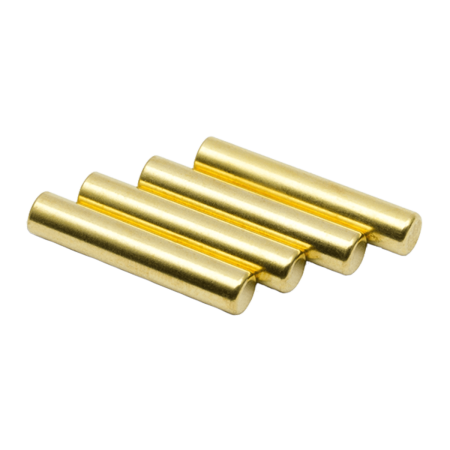 LACE LAB Cylinder metal aglets gold set - Złote końcówki do sznurowadeł