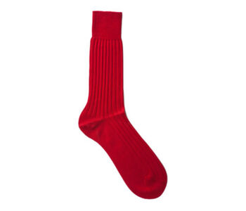 VICCEL / CELCHUK Socks Solid Scarlet Red Cotton