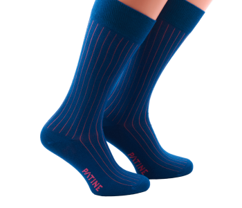 PATINE Socks Shadow PASH41B Navy Blue / Pink - Skarpety klasyczne