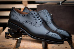 Brogues starcalf black. czarne obuwie eleganckie, biznesowe, biurowe, ślubne, okolicznościowe, gyw, męskie.