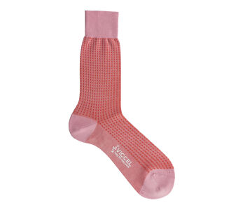 VICCEL / CELCHUK Socks Pink Orange Square Dot