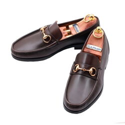 Komfortowe skórzane brązowe loafersy na gumowo skórzanej podeszwie TLB Mallorca 2508 funchal marron wykonane metodą blake