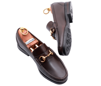 TLB MALLORCA Penny Loafers KIOWA 2508 I F Brown - brązowe loafersy męskie