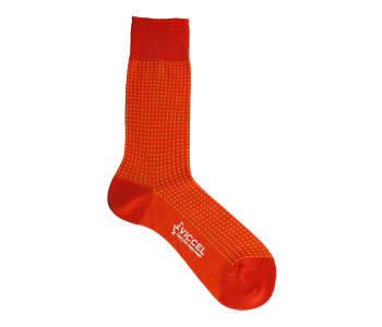 VICCEL / CELCHUK Socks Orange Yellow Square Dot 