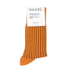 VICCEL / CELCHUK Socks Shadow Stripe Mustard / Brown