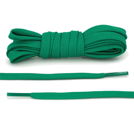 LACE LAB DUNK Replacement Laces 8mm Kelly Green / Zielone płaskie sznurówki do Sneakersów