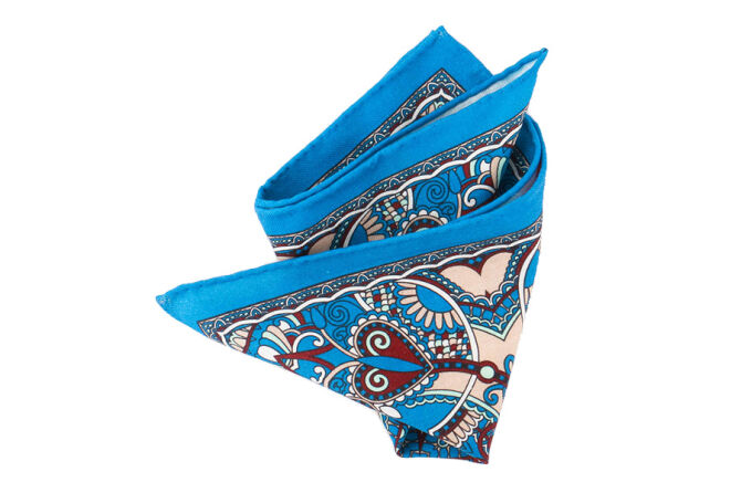 Pocket Square Wool PATHW1620_2 Blue