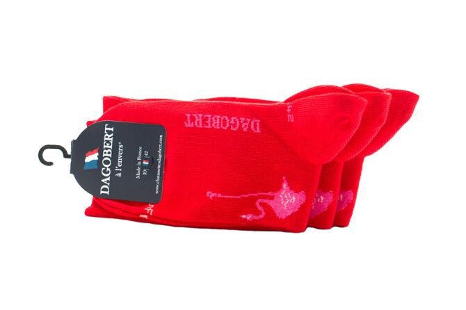 DAGOBERT Men Socks FLAMANT Rouge