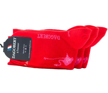 DAGOBERT Men Socks FLAMANT Rouge