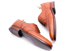 Jasno brązowe eleganckie stylowe jasno brązowe buty klasyczne Patine 77006 sunny plus light brown typu brogues.