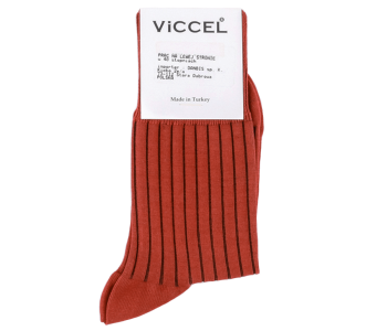 VICCEL / CELCHUK Socks Shadow Stripe Taba / Brown