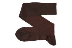 VICCEL / CELCHUK Knee Socks Brown Taba Shadow Stripe