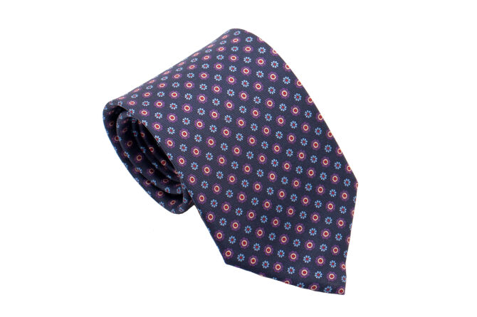 PATINE Tie Printed Silk Floral 1 Bleu Petrole-2 PATINE Tie Printed Silk Floral 1 Bleu Petrole-2