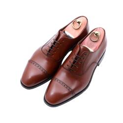 Eleganckie klasyczne brązowe buty męskie Yanko Cambridge Marron