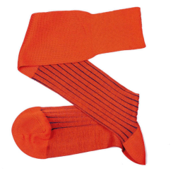VICCEL / CELCHUK Knee Socks Shadow Stripe Orange Royal Blue 