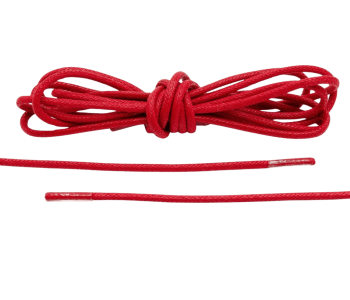 LACE LAB Waxed Shoe Laces 2.5mm Red