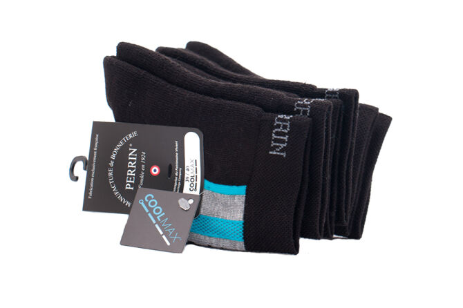 PERRIN Men Socks 410 Noir/Bleu