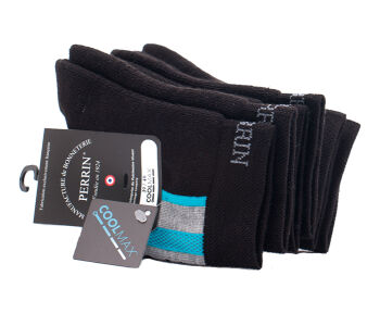 PERRIN Men Socks 410 Noir/Bleu