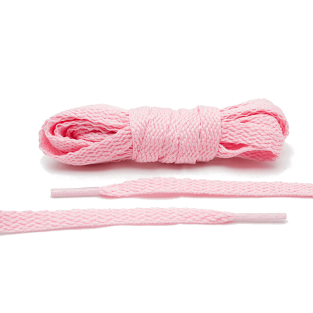 LACE LAB Flat Shoe Laces 8mm Pink - Różowe płaskie sznurowadła do butów