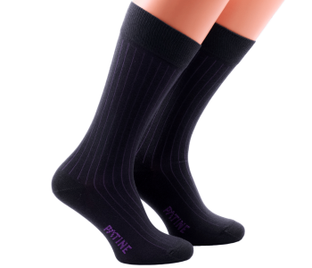 PATINE Socks Shadow PASH51B Dark Grey / Purple - Skarpety klasyczne