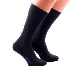 PATINE Socks Shadow PASH51B Dark Grey / Purple - Skarpety klasyczne