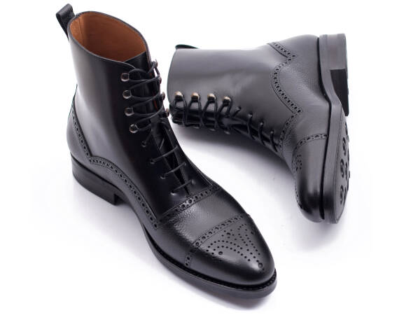 PATINE Balmoral Boots 77011 F Black - czarne trzewiki męskie