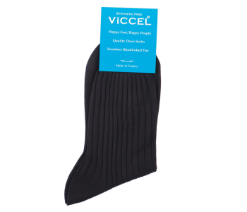 VICCEL / CELCHUK Socks Solid Charcoal Cotton