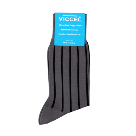 szare z wydzieleniami czarnymi ekskluzywne skarpety bawełniane męskie viccel socks shadow stripe gray black