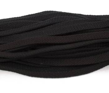 Tarrago Laces Flat 8.5mm Black - czarne płaskie sznurowadła