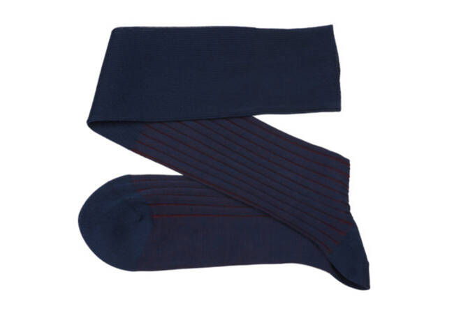 VICCEL / CELCHUK Knee Socks Shadow Dark Navy / Blue Burgundy