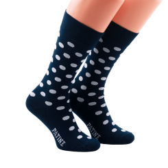 PATINE Socks PAKOC02 Navy Blue / White - Skarpety klasyczne