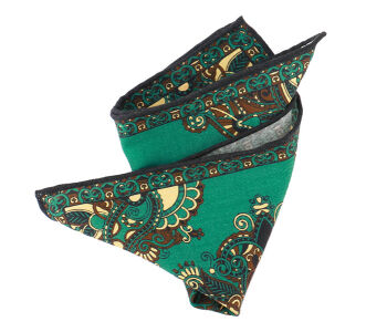 Pocket Square Wool PATHS1612_3 Green