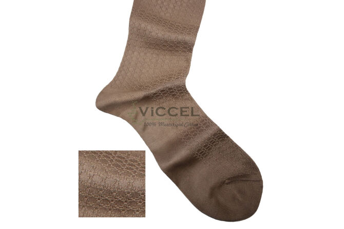 VICCEL / CELCHUK Socks Star Textured Tan