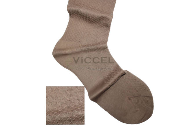 VICCEL / CELCHUK Socks Fish Skin Textured Tan