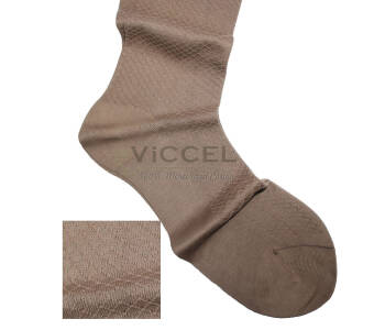 VICCEL / CELCHUK Socks Fish Skin Textured Tan