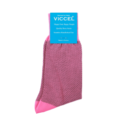 VICCEL / CELCHUK Socks Mesh Dots Pink / Black