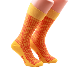 PATINE Socks PAPE01 Yellow / Red - Skarpety klasyczne