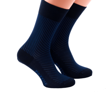 PATINE Socks Diagonal Navy Blue / Royal Blue