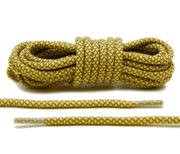 LACE LAB 3M Reflective Laces 5mm Yellow - Żółte odblaskowe okrągłe sznurówki do butów