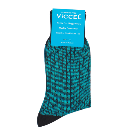 eleganckie bawełniane skarpety męskie viccel socks vertical striped black blue dots