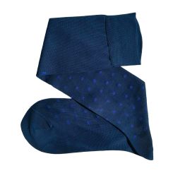 VICCEL / CELCHUK Knee Socks Flower Dots Navy Blue