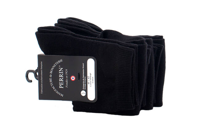 PERRIN Men Socks 310 Noir - Czarne skarpetki